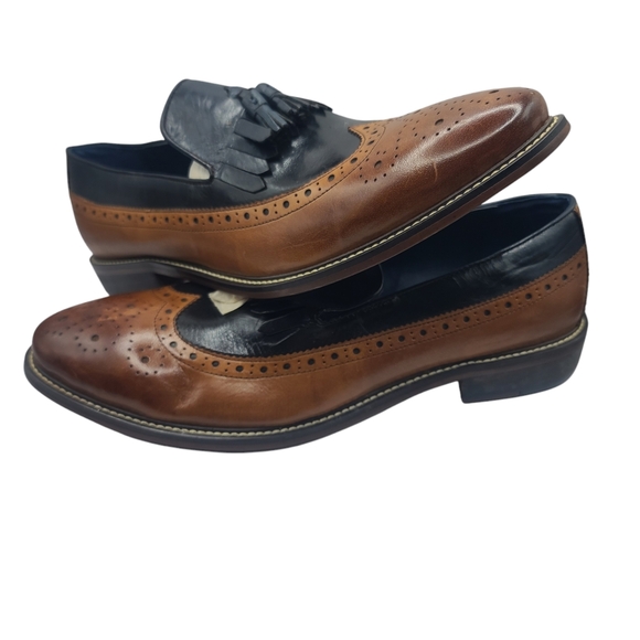 moretti Other - Moretti Black Label Men's Brown Leather Tassel Loafers Never Worn Size 11.5